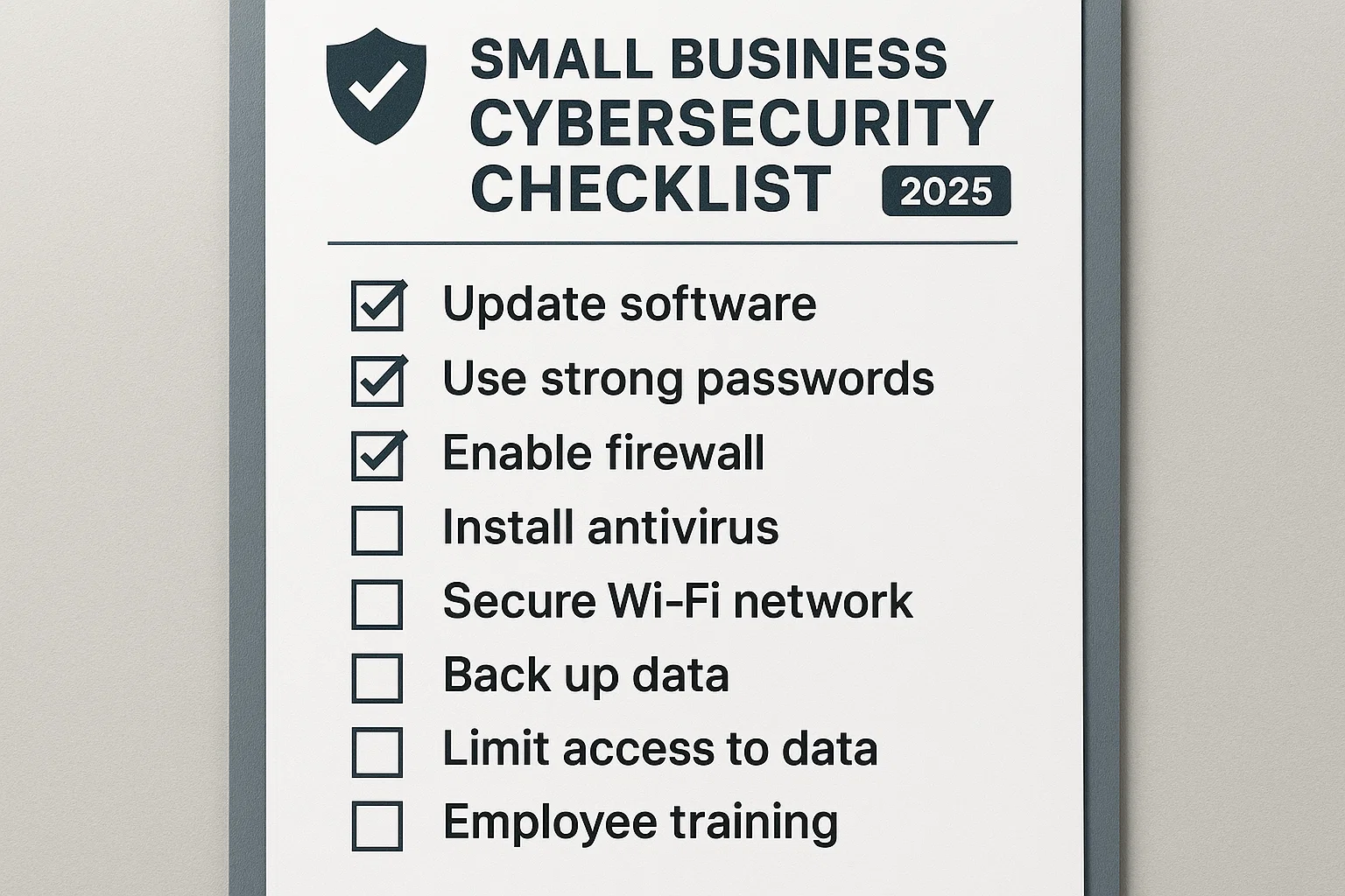 Small Business Cybersecurity Checklist for 2025 Thumbnail